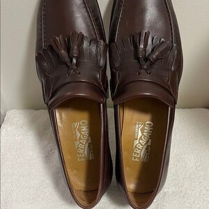 Salvatore Ferragamo Dark Brown Tassel Loafers